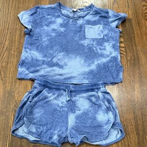 Blue Tie-Dye Kids Matching Set
